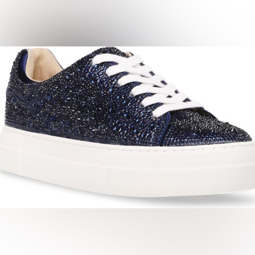 Betsey Johnson Sidny Crystal Pavé Platform Sneaker